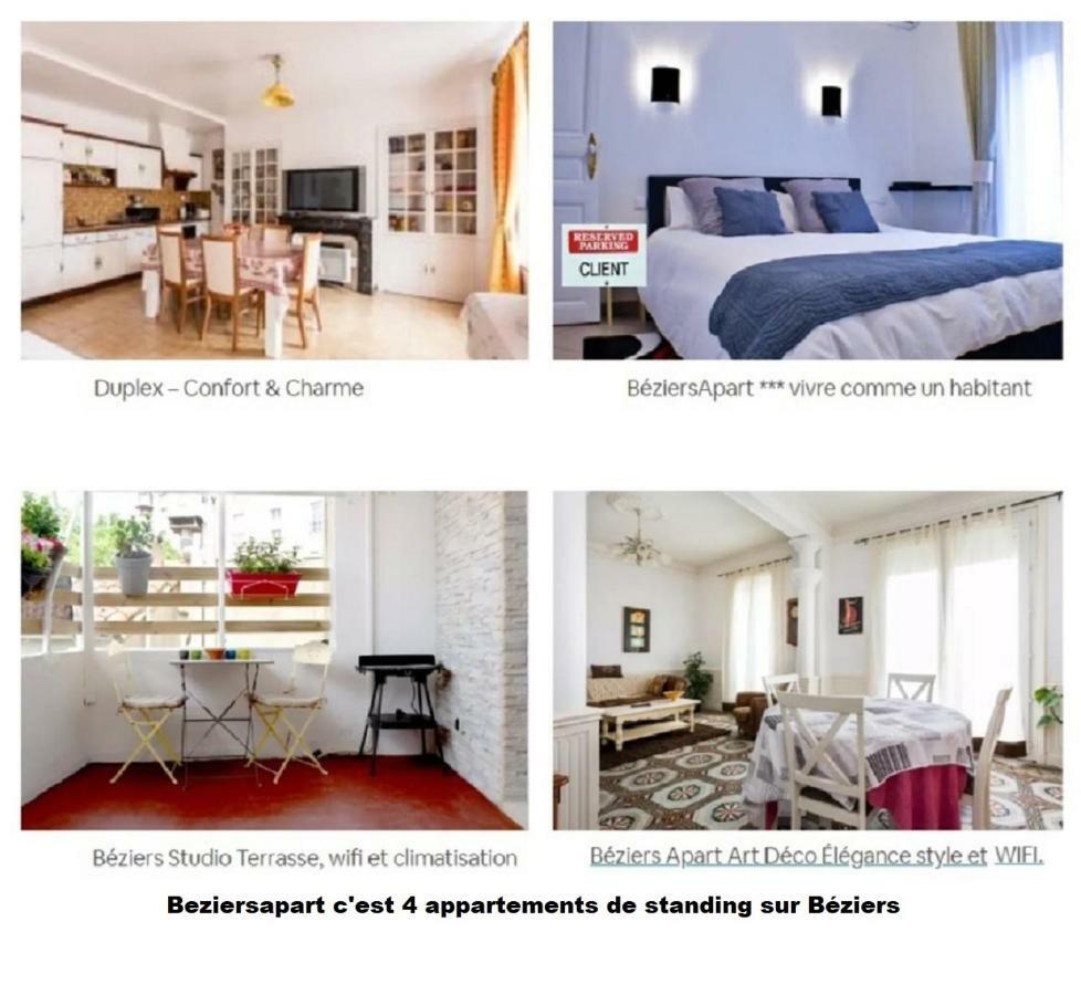 Duplex - Confort & Charme Béziers Buitenkant foto